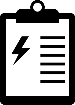 An icon depicting an energy audit.