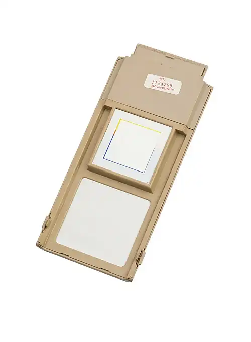 The back of a Microvision game.