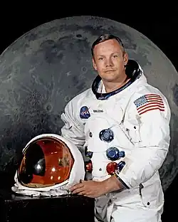 Neil Armstrong, first man on the moon.
