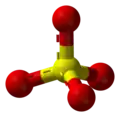 tetrahedral: sulfate, SO42−