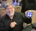 Steve Wozniak at DesTechAz 2019, holding a WOWcube.