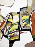 Nysret Salihmixhiqi, "Play I", painting on letter, 50 × 70 cm, 1957