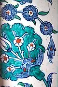 Detail on one of the tiles