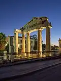 Side view of the gate