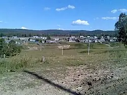Far shot of town
