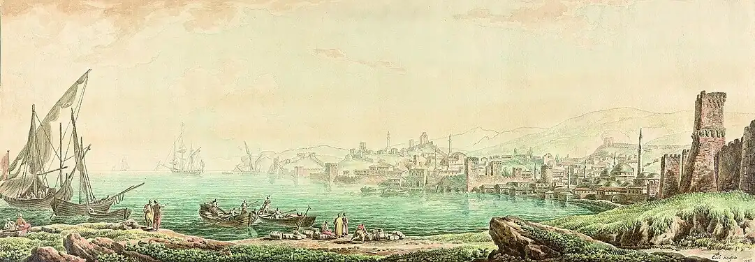 Panorama of the fortress of Feodosia (Kaffa)