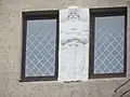 Stucco molding with knightly motifs