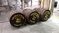 Barrels at the distillery
