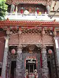 Shennong Temple in Tainan, Taiwan — where he is worshiped under the names King Yan (炎帝), God of Five Grains (五穀神), Shennong the Great Emperor, the Ancestor of Farming, Great Emperor of Medicine, God of Earth, and God of Fields.[25]