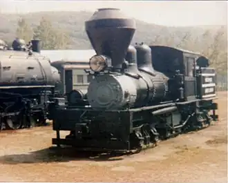 Meadow River Lumber Company Shay #1 on static display at Steamtown