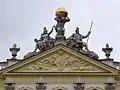 The tympanum of the Branicki Palace in Białystok.