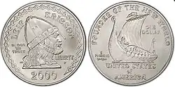 Uncirculated Leif Ericson dollar
