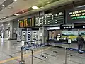 Ticket counter for long-distance trains