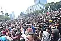 Situation in front of the DPR gates at 12:52 PM