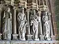 Some of the statues of the apostles in the porch interior