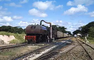 59 class 'Mountain' 4-8-2 + 2-8-4, 5907 Mount Kinangop, at Kibwezi