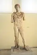 Nude ephebe (2nd century CE), Roman copy after an original of the Polykleitan school