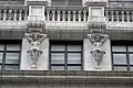 Front view showing two caryatids