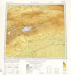 Map including Bedel Pass (labeled as Pereval Bedel'[12])