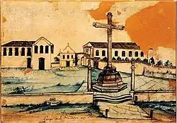 A monumental cross in the township of Itu, Brazil