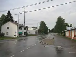 Aholantie street at the village.