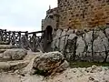 Moat, bridge, and outer gate