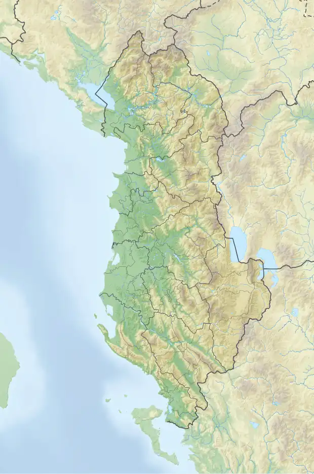 Sazan is located in Albania