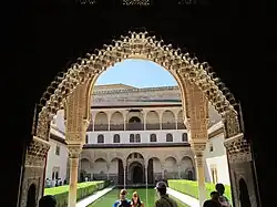 Entrance archway of the Sala de la Barca (looking south back towards the courtyard)