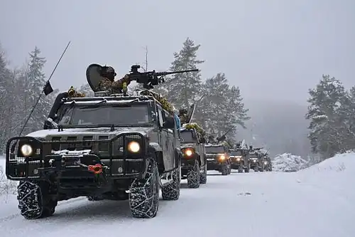 Iveco LMV convoy.