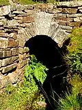 Mine entrance with facsimile keystone