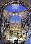 Upper church, art above the altar