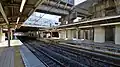 The north end of the platforms in November 2014