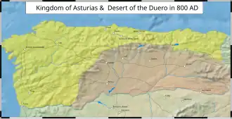 The Kingdom of Asturias c. 800 AD