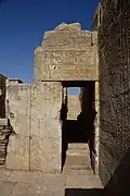 Northern wall of room E1 and the staircase G