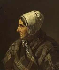 Head of old woman