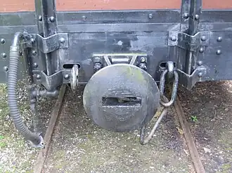 Balance lever behind buffer support (balance lever coupling)