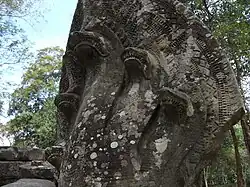 The magnificent five-headed nagas of the cruciform terraces.
