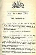 Boulton aileron patent, p. 1