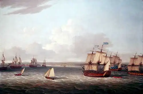 Image 26The British Fleet Entering Havana, 21 August 1762, a 1775 painting by Dominic Serres (from History of Cuba)