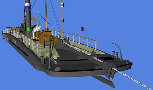 Bow view with boom