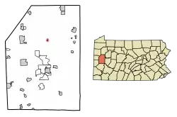 Location of West Sunbury in Butler County, Pennsylvania.