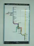 Information board of the station