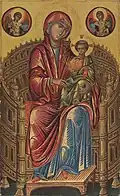 Madonna and Child on a Curved Throne; c.1280; tempera on panel; 81.5 x 49 cm; National Gallery of Art, Washington, D.C.[127]