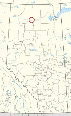 Location in Alberta
