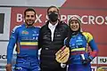 Ramírez on the podium of the Bogotá World BMX Championships.