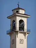 The top of the bell tower
