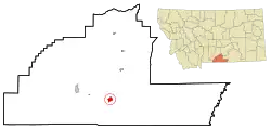 Location of Belfry, Montana