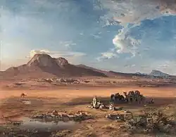 Corinth with Acrocorinth by Carl Anton Joseph Rottmann, 1847