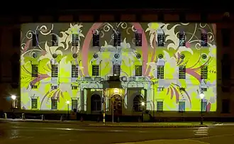 Carolina Rediviva during the light-festival Allt ljus på Uppsala in 2008