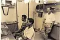 Casely-Hayford in his Caselyco Studio with sons Leo and Sydney